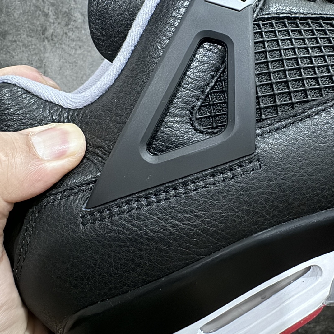 莞产AirJordan4“BredReimagined”aj4复刻新黑红皮面全码出货！目前市面唯一正确版