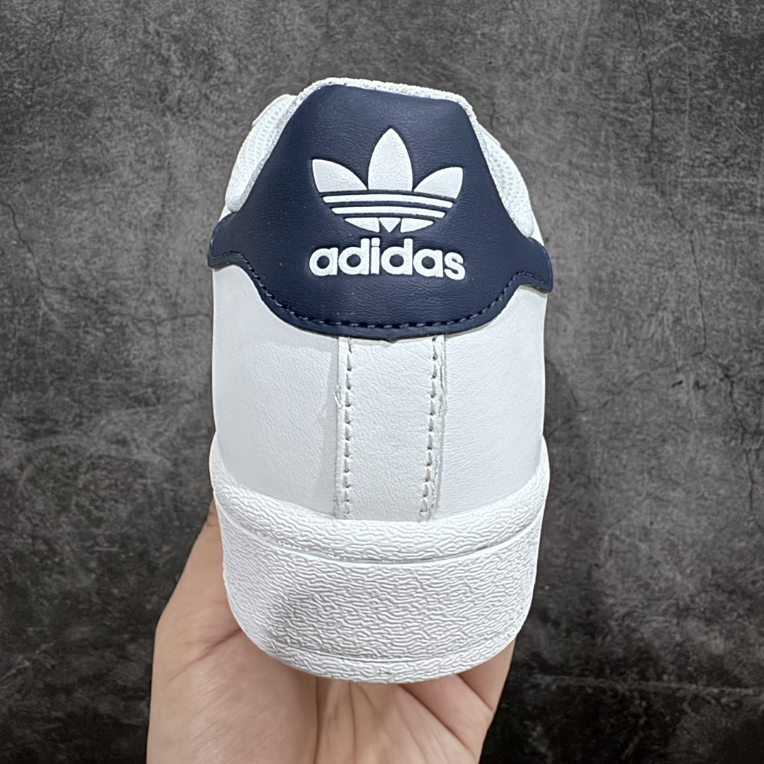 180 【渠道最强版】 Adidas   Originals Superstar 经典贝壳头休闲板鞋 深蓝红FX2328