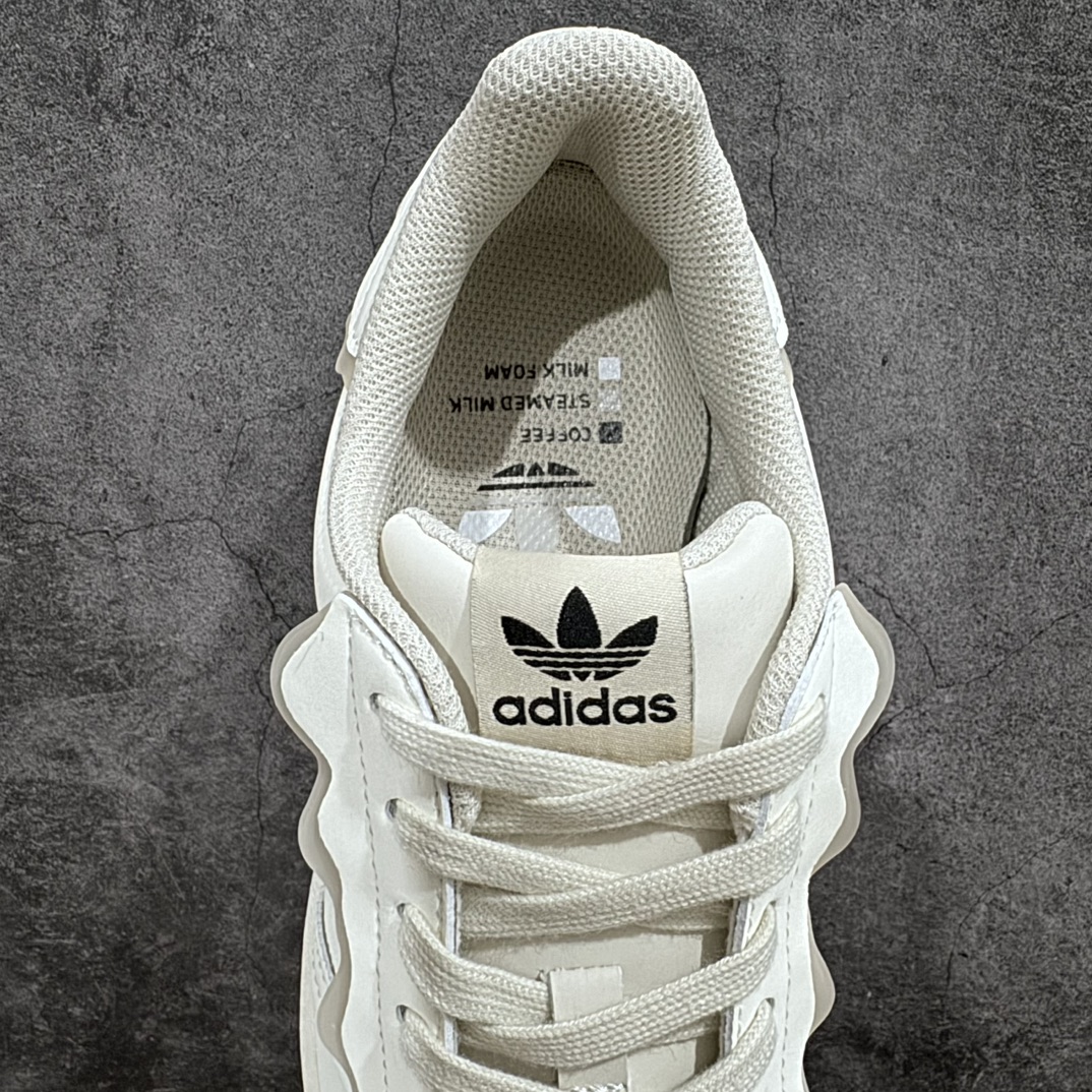 180 【渠道最强版】 Adidas   Originals Superstar 经典贝壳头休闲板鞋 奶油白GW4441