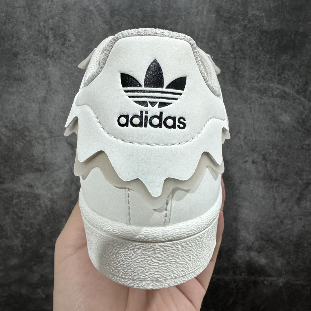 180 【渠道最强版】 Adidas   Originals Superstar 经典贝壳头休闲板鞋 奶油白GW4441