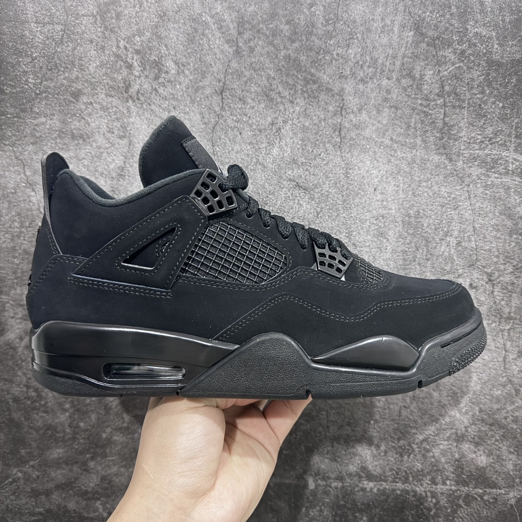 【GX2.0/绿X】Air Jordan AJ4 Retro \”Black Cat\” 黑猫 CU1110-010 圈内最强四代 耗时半年巨作 全套原纸板楦头开发 原厂特供皮料加持 确保原汁原味 完美呈现四代版型 一比一鞋头弧度高度鞋身弧度 数据细节工艺流程均保持原鞋一致 原厂TPU网格鞋带扣 正确内里网布 菱角分明不变形无多余毛边 柔软性质感一致于原鞋 市场唯一原厂鞋扣模具 背面可见隐藏注塑口 原厂织唛标 原厂飞人电绣工艺 尾指中部跳三针 独家绑鞋带手法 印刷中底布 四线拉帮 米色美纹纸贴合固定 进口港宝加持 后跟自然饱满 全鞋荧光划线卡点 追求极致完美 每一双都是工艺品 多重QC质检 超越公司货的品控标准 实实在在的免检产品  尺码：40 40.5 41 42 42.5 43 44 44.5 45 45.5 46 47.5 48.5-莆田鞋批发中心