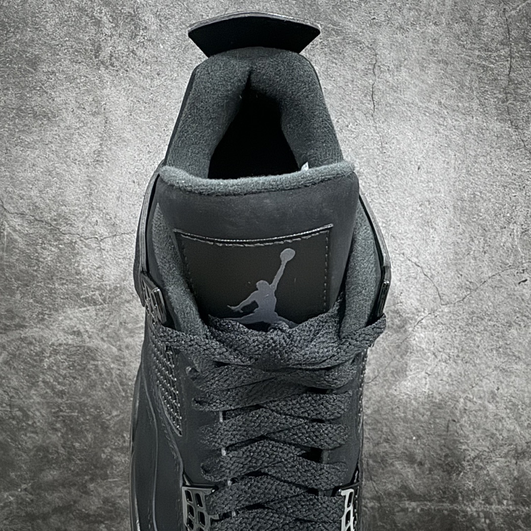 图片[8]-【GX2.0/绿X】Air Jordan AJ4 Retro \”Black Cat\” 黑猫 CU1110-010 圈内最强四代 耗时半年巨作 全套原纸板楦头开发 原厂特供皮料加持 确保原汁原味 完美呈现四代版型 一比一鞋头弧度高度鞋身弧度 数据细节工艺流程均保持原鞋一致 原厂TPU网格鞋带扣 正确内里网布 菱角分明不变形无多余毛边 柔软性质感一致于原鞋 市场唯一原厂鞋扣模具 背面可见隐藏注塑口 原厂织唛标 原厂飞人电绣工艺 尾指中部跳三针 独家绑鞋带手法 印刷中底布 四线拉帮 米色美纹纸贴合固定 进口港宝加持 后跟自然饱满 全鞋荧光划线卡点 追求极致完美 每一双都是工艺品 多重QC质检 超越公司货的品控标准 实实在在的免检产品  尺码：40 40.5 41 42 42.5 43 44 44.5 45 45.5 46 47.5 48.5-莆田鞋批发中心