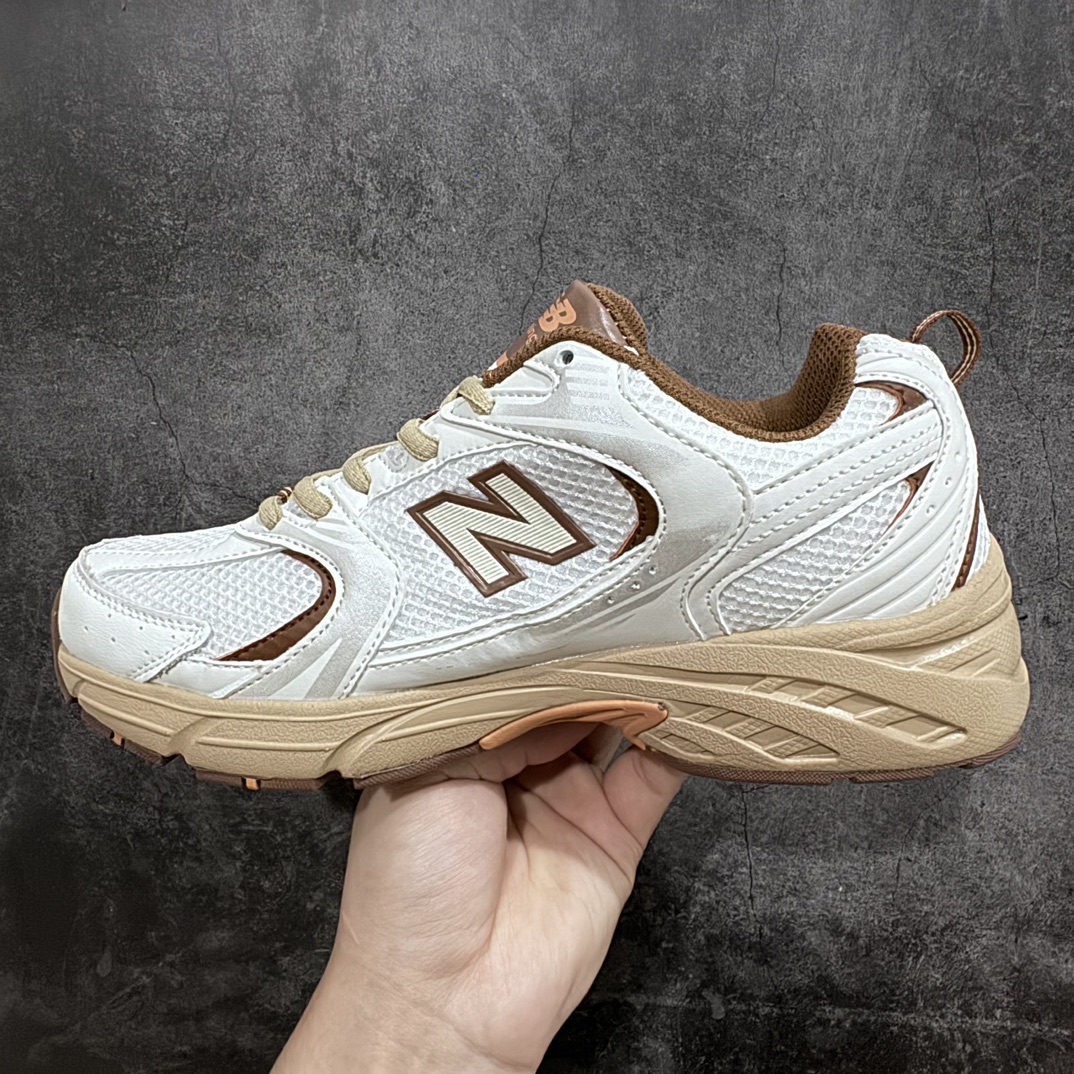 180 Niko And… x NB新百伦New Balance MR530系列复古老爹风网布跑步休闲运动鞋“联名白米黄咖啡棕”MR530N