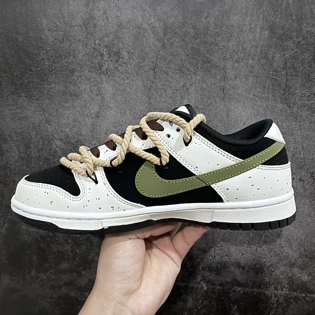 图片[2]-【纯原Z版】NK SB Dunk Low”Green/Beige“小小熊猫 解构麻绳 绑绳解构风 系列低帮休闲运动滑板板鞋 货号：DD1391-100 尺码：35.5 36 36.5 37.5 38 38.5 39 40 40.5 41 42 42.5 43 44 45 46-莆田鞋批发中心