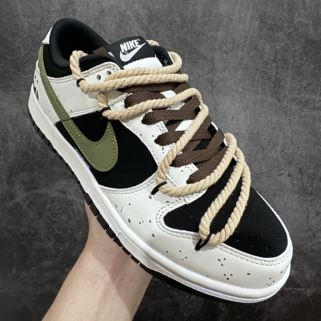 图片[3]-【纯原Z版】NK SB Dunk Low”Green/Beige“小小熊猫 解构麻绳 绑绳解构风 系列低帮休闲运动滑板板鞋 货号：DD1391-100 尺码：35.5 36 36.5 37.5 38 38.5 39 40 40.5 41 42 42.5 43 44 45 46-莆田鞋批发中心