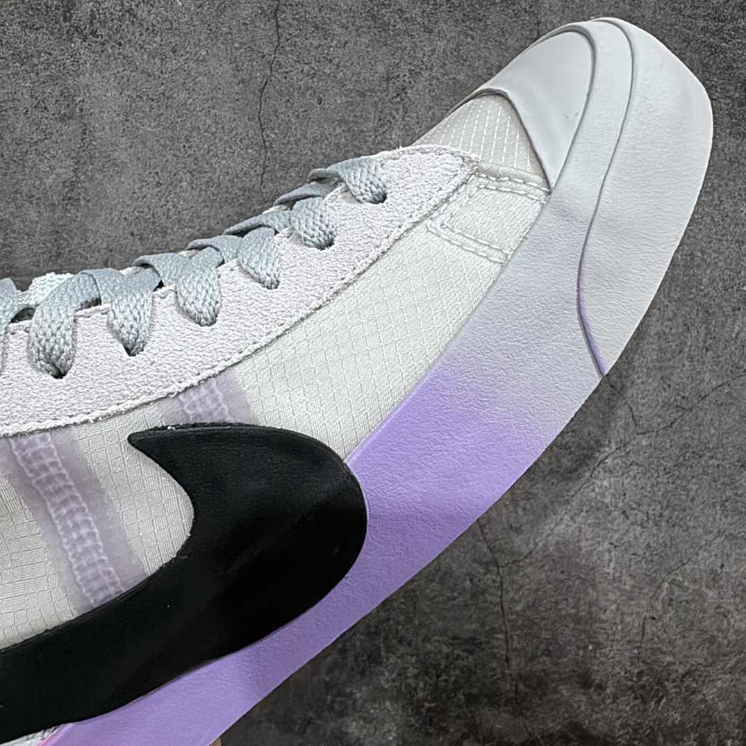 380 【全新Top版本】Off-White X Nike  Blazer Mid OW联名款开拓者高帮休闲板鞋 彩虹色 AA3832-002