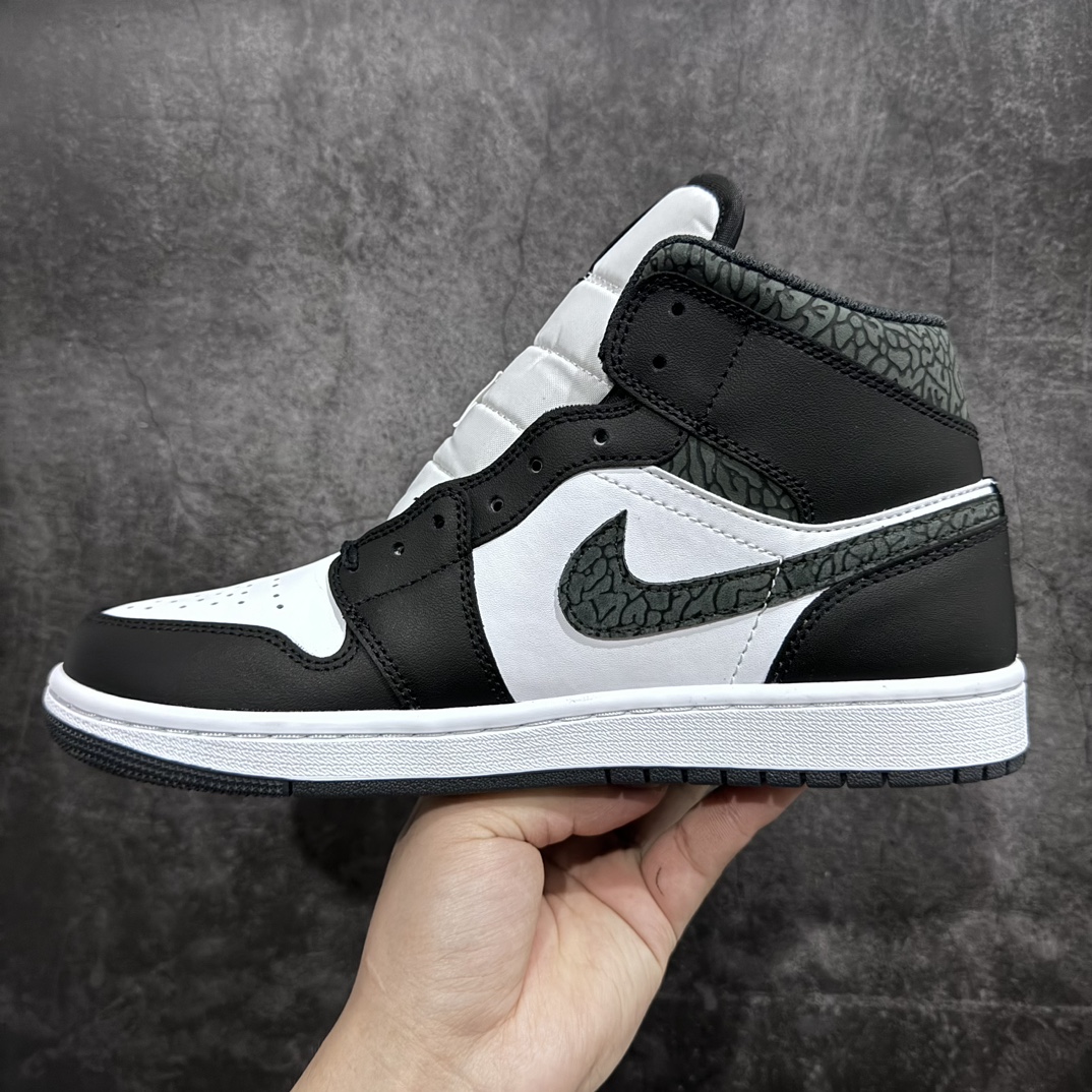 AirJordanAJ1Mid熊猫爆裂纹中帮FB9911-001市面中低帮最具代表性版本没有之一口碑大厂