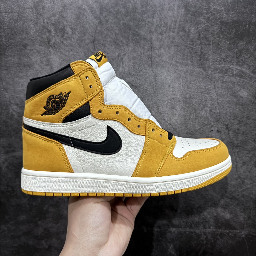 【原厂版】Air Jordan AJ1高帮 OG黄赭色 白黄小麦n官方即将发收款 顶级品质 实拍即所得 尺码40-47.5 货号DZ5485-701-莆田鞋批发中心