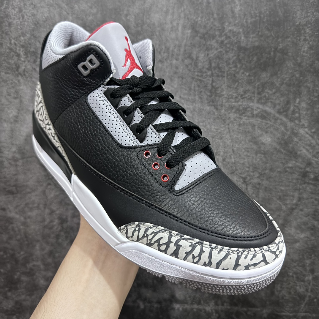 图片[3]-【渠道LJ版本】Air Jordan AJ3 Retro 黑水泥 854262-001原楦原纸板开发 确保原汁原味原厂皮料质感色泽绝无偏差完美中底拉帮 原厂中底钢印 原档案大底 如假白送 大底纹路气垫通透度PU的回弹性均百分百还原原厂电绣鞋舌飞人刺绣针数立体讲究精细欢迎对比正品原鞋SIZE：40 40.5 41 42 42.5 43 44 44.5 45 46 47.5-莆田鞋批发中心