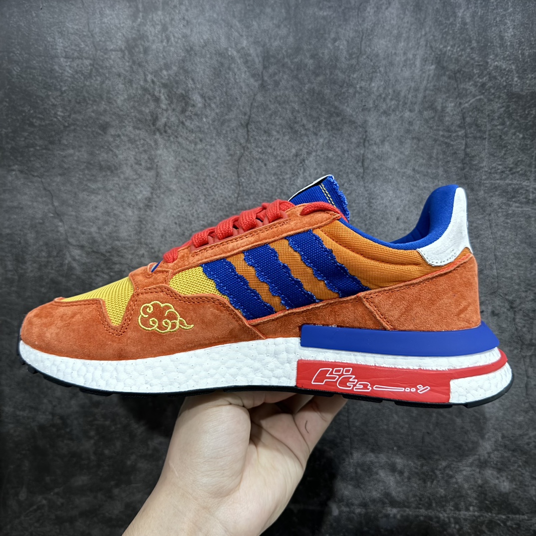 图片[2]-【外贸纯原版】Adidas  Originals ZX500 RM Boost\”SON GOKU\”系列低帮爆米花高弹复古休闲运动百搭跑鞋“联名橙蓝孙悟空”D97046nn原装1：1爆米花大底 脚感 原楦开发版型n采用猪巴革组合尼龙网织布鞋面材质n全掌搭载Boost爆米花颗粒高弹缓震中底组合耐磨橡胶外底❗️ 尺码：36-45-莆田鞋批发中心