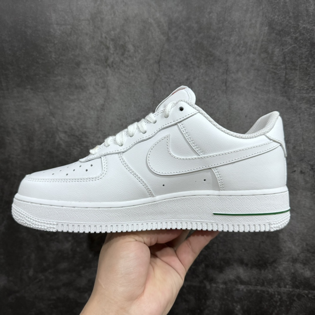 200 耐克Nike Air Force 1′07"Rose"空军一号经典低帮百搭休闲运动板鞋“皮革白绿红玫瑰情人节”CU6312-100