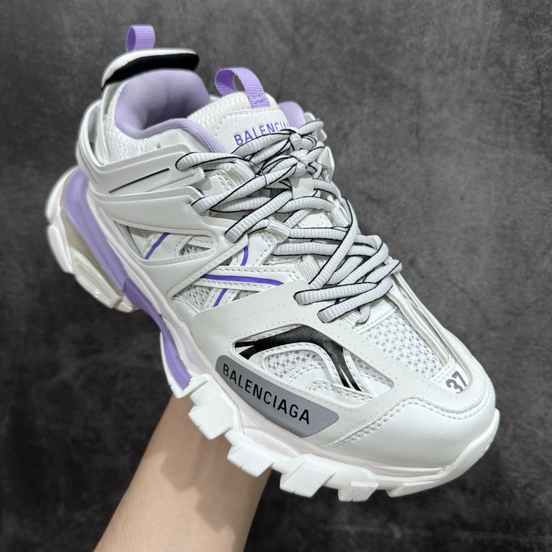 480 【Good纯原】BALENCIAGA Track Trainers 巴黎世家 3.0代复古野跑姥爹潮流百搭慢跑鞋 白浅紫