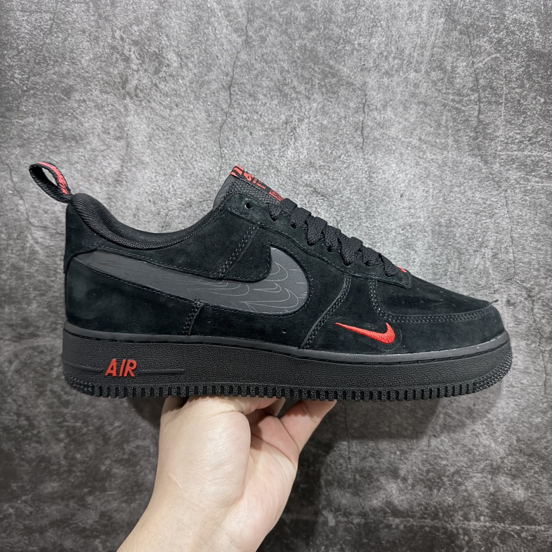 [Pure original HY version] Nike Air Force 1 Low reflective black hook DZ4514-001