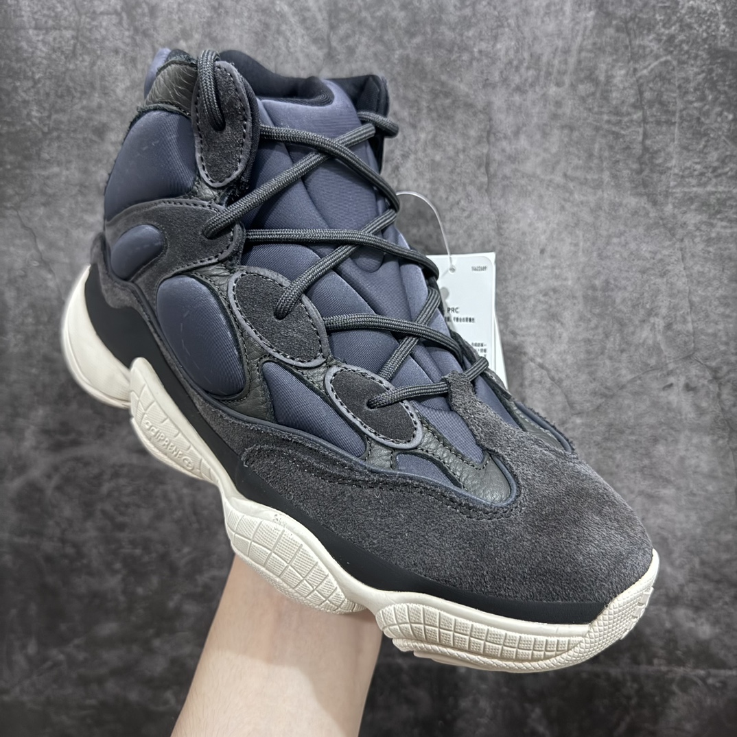 纯原版本ADYeezy500高帮黑曜石FW4968定义顶级制作工艺仅看齐发售原鞋AD万邦原厂翻毛甩纹牛皮