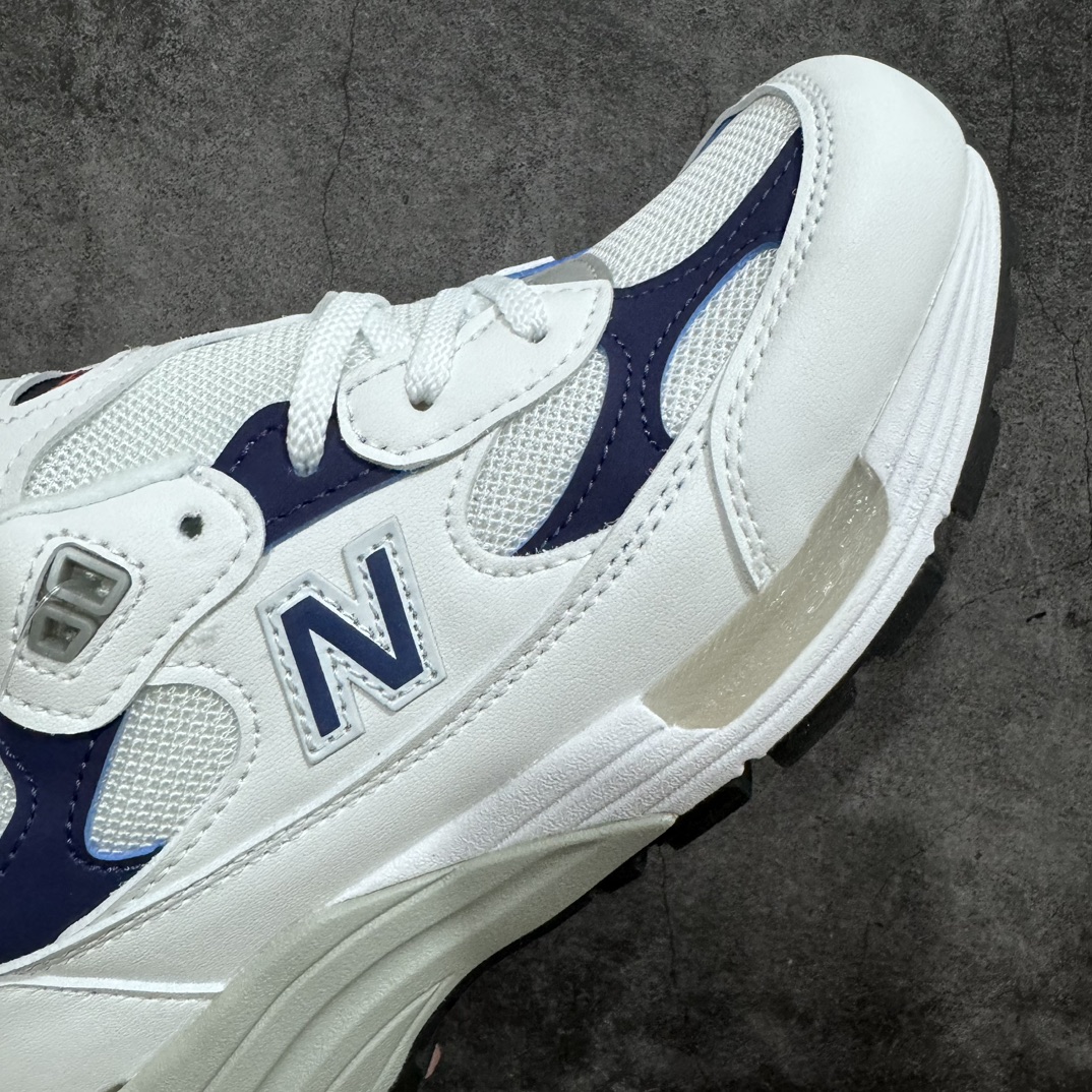 [OK pure original] New Balance Made in USA M992 series American-made classic retro versatile daddy casual sports running shoes white and blue M992EC