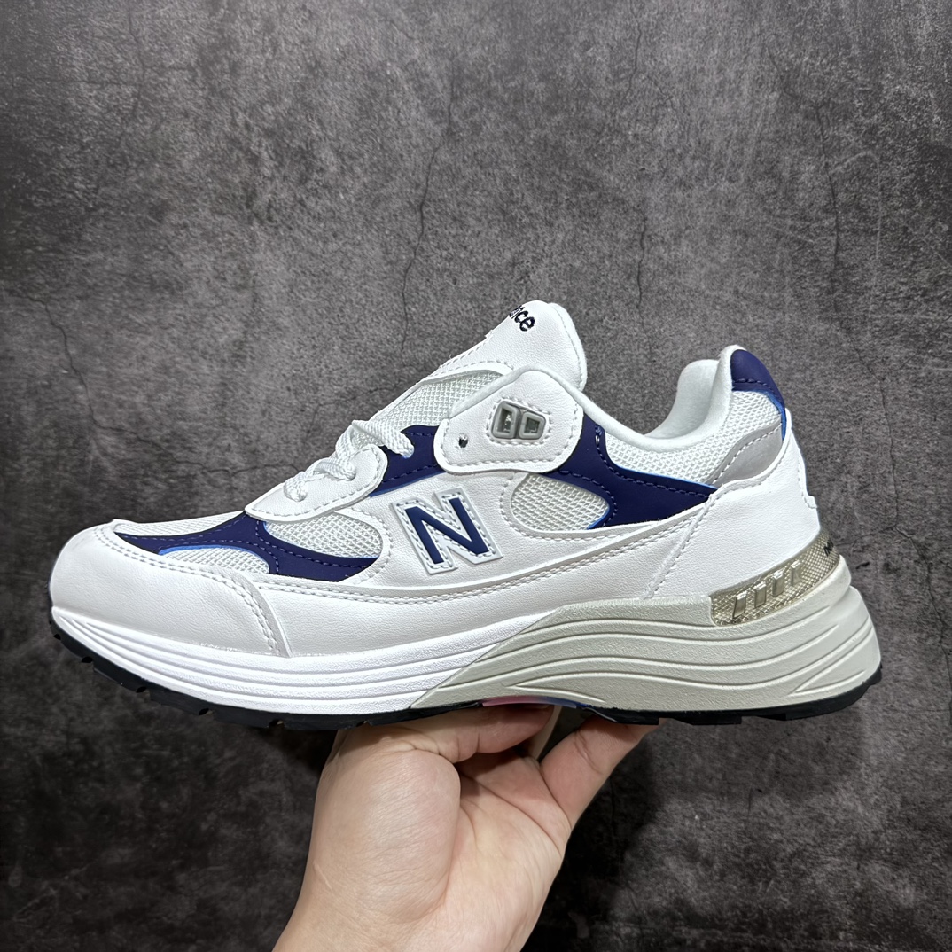 [OK pure original] New Balance Made in USA M992 series American-made classic retro versatile daddy casual sports running shoes white and blue M992EC