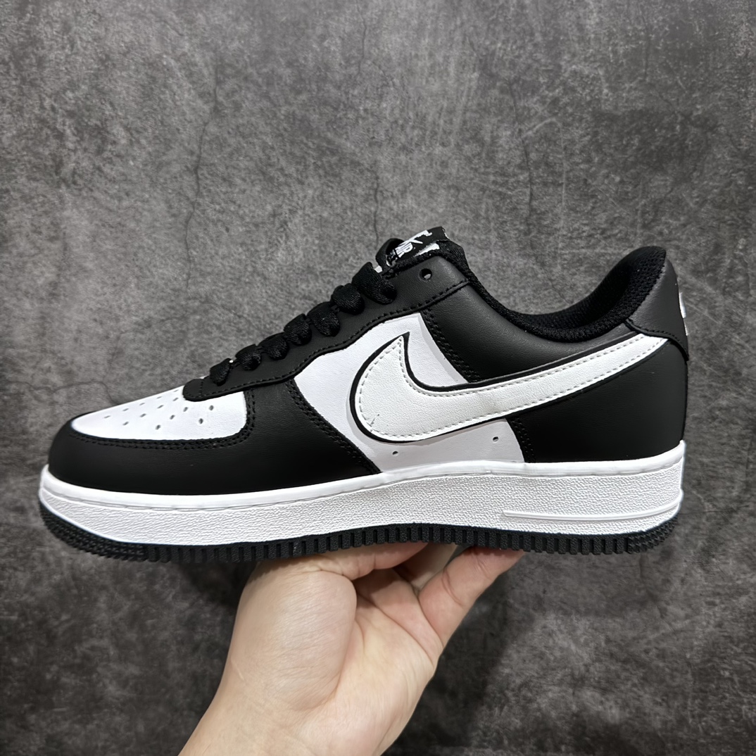 图片[2]-Nike Air Force 1 07 Low\”Black/White/Panda\”空军一号经典低帮百搭休闲运动板鞋“皮革黑白慵懒大熊猫涂鸦”DV0788-001n男女鞋真标半码制n原楦原纸版开发n采用硬质粒面牛剖皮革鞋面材质#n内置全掌Air Sole气垫❗ 尺码：36 36.5 37.5 38 39 40 40.5 41 42 42.5 43 44 44.5 45-莆田鞋批发中心