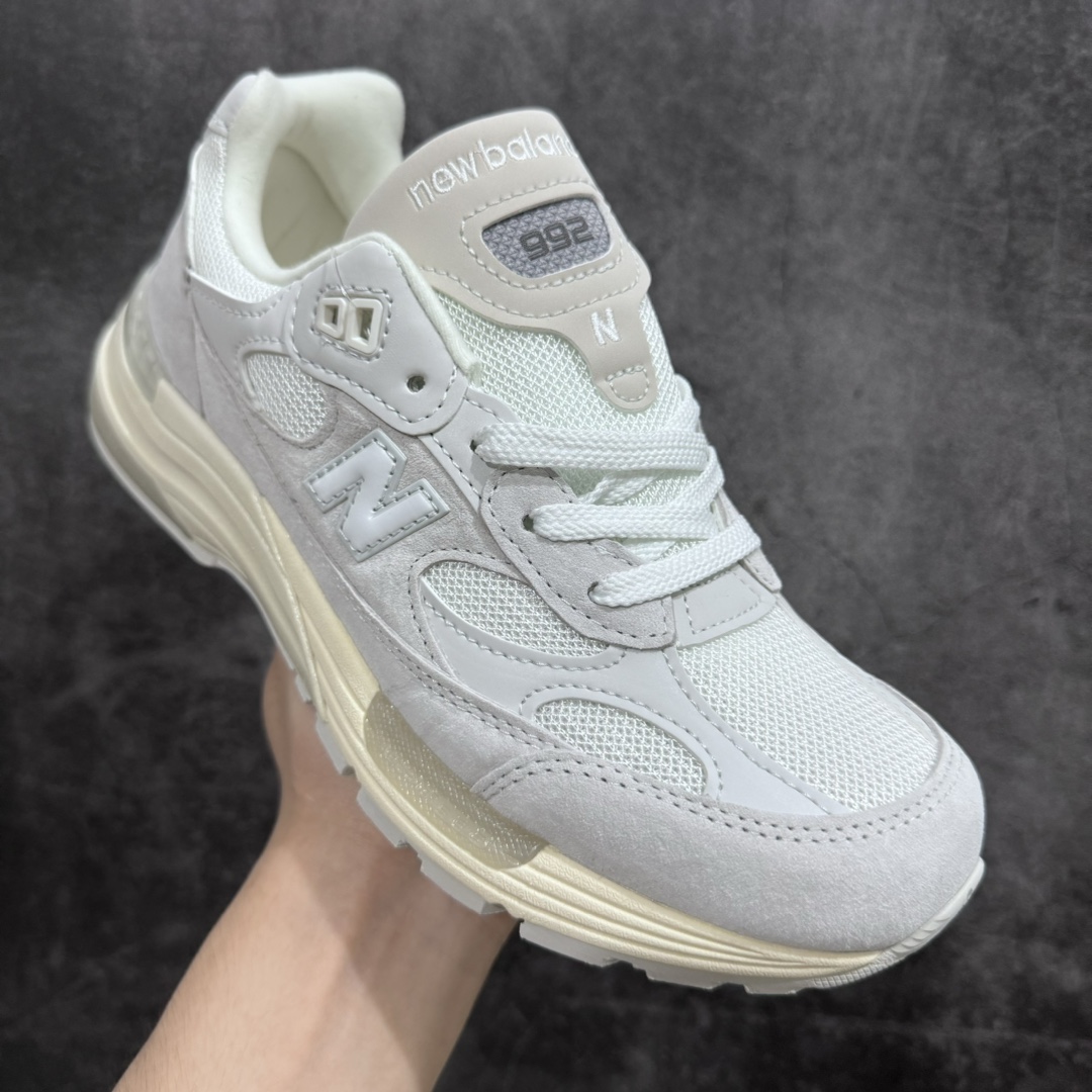 [OK Pure Original] New Balance Made in USA M992 series American-made classic retro versatile daddy casual sports running shoes white M992MD