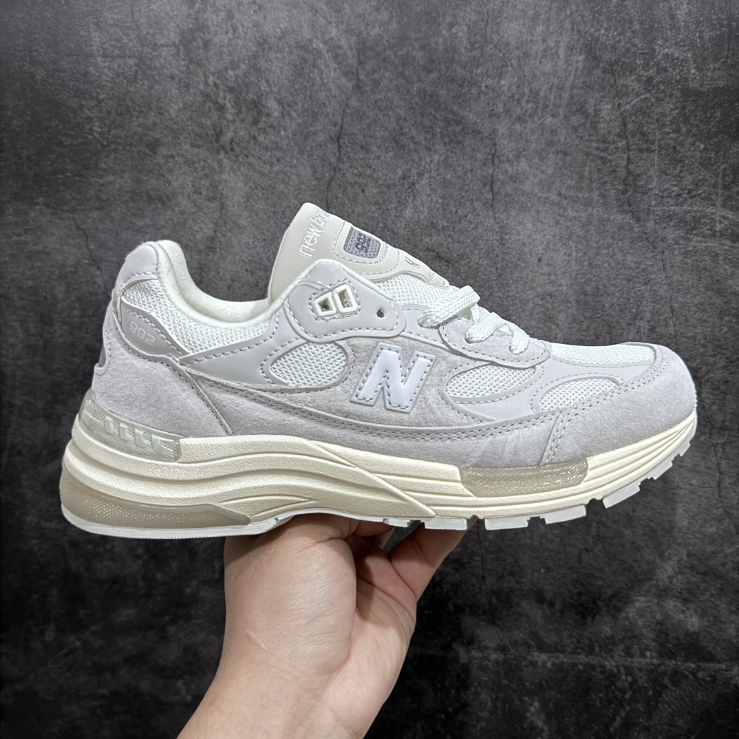 [OK Pure Original] New Balance Made in USA M992 series American-made classic retro versatile daddy casual sports running shoes white M992MD