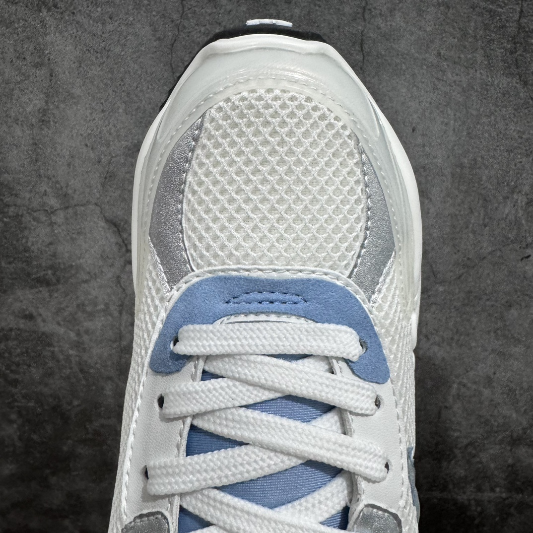 [Guangdong top pure original] LV low-top white, blue and silver Louis Vuitton Louis Vuitton RUN 55 round-toe lace-up low-top sports casual shoes