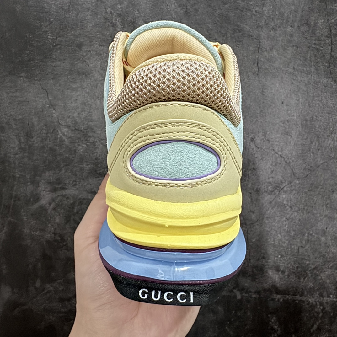 450 【广东顶级纯原】古驰Gucci Run 低帮 米黄色 爆款G家 RUN系列 休闲运动鞋老爹鞋跑鞋