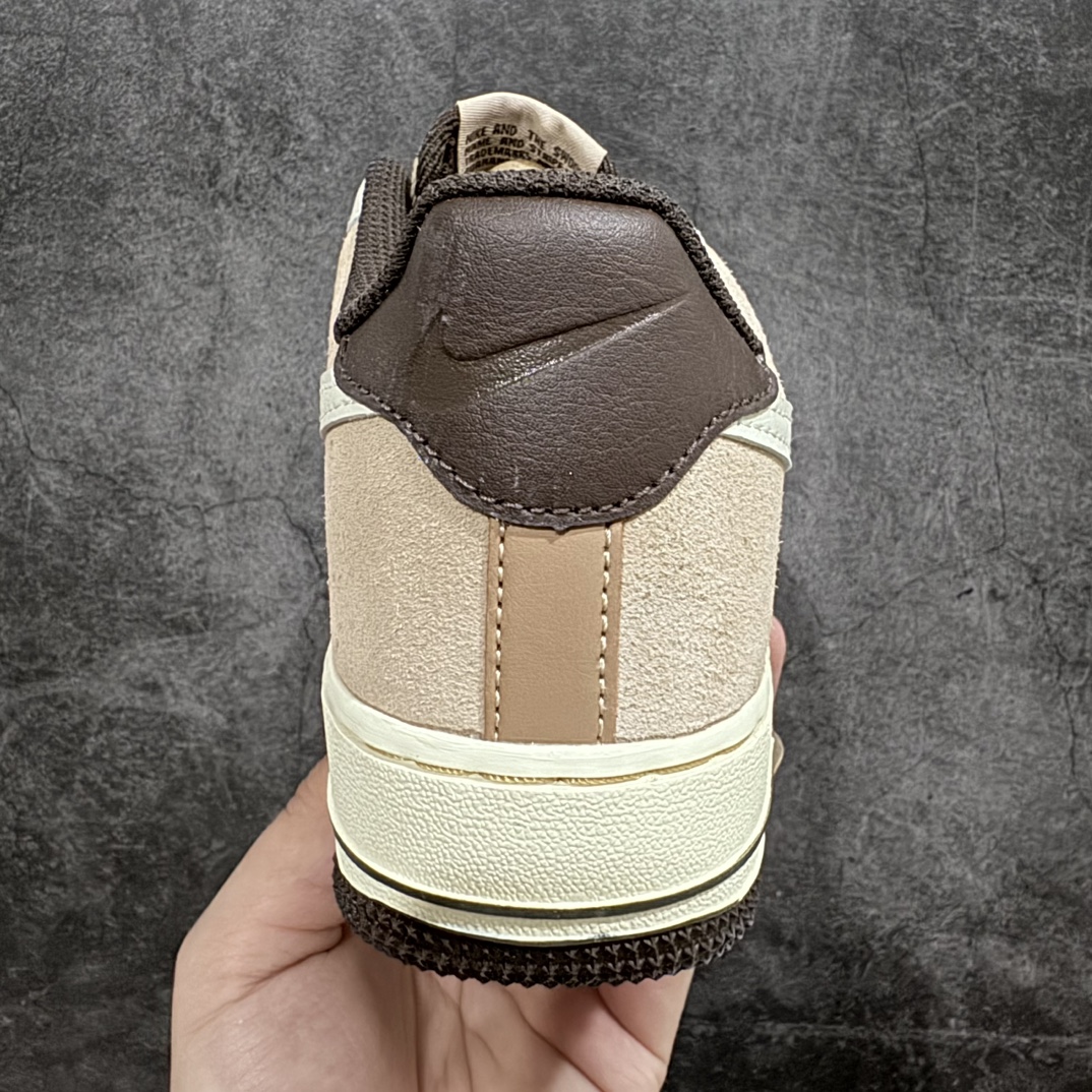 Nk Air Force 1'07 Low Black Moon Color Beige Brown Stitching Air Force One Low-top Casual Sneakers FB8878-200