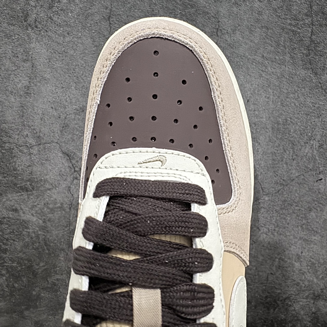 Nk Air Force 1'07 Low Black Moon Color Beige Brown Stitching Air Force One Low-top Casual Sneakers FB8878-200