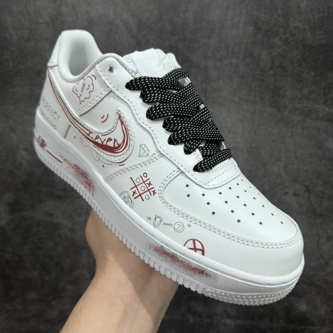 Air Force 1 '07 Low White Red Graffiti Secondary M0703-123