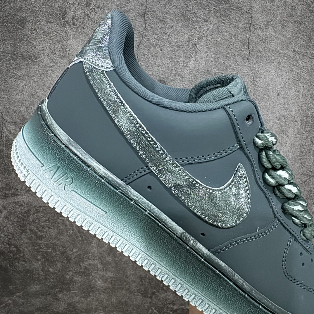 Nk Air Force 1'07 Low custom made old dark green dark green Air Force One low-top casual sneakers 315122-222