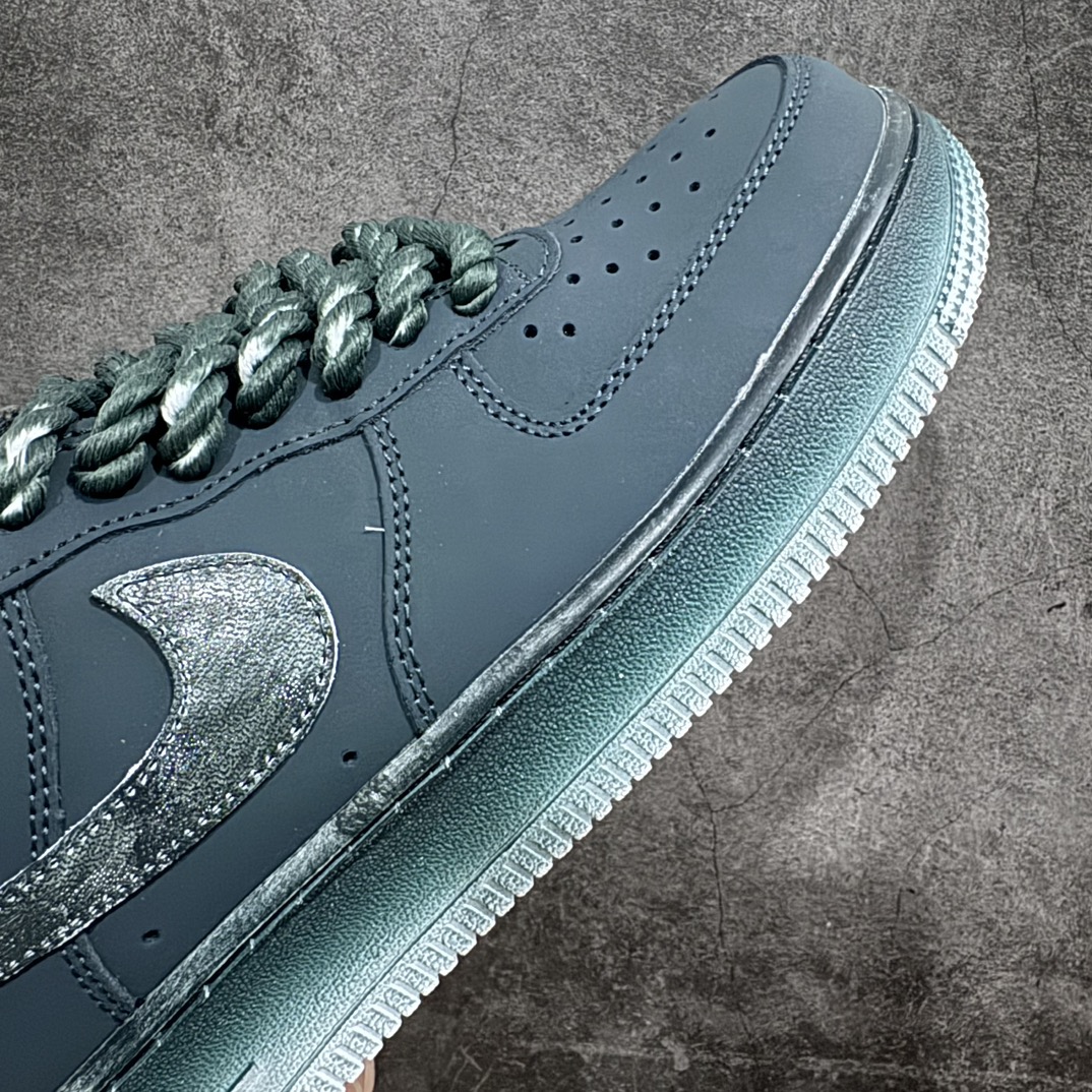 Nk Air Force 1'07 Low custom made old dark green dark green Air Force One low-top casual sneakers 315122-222