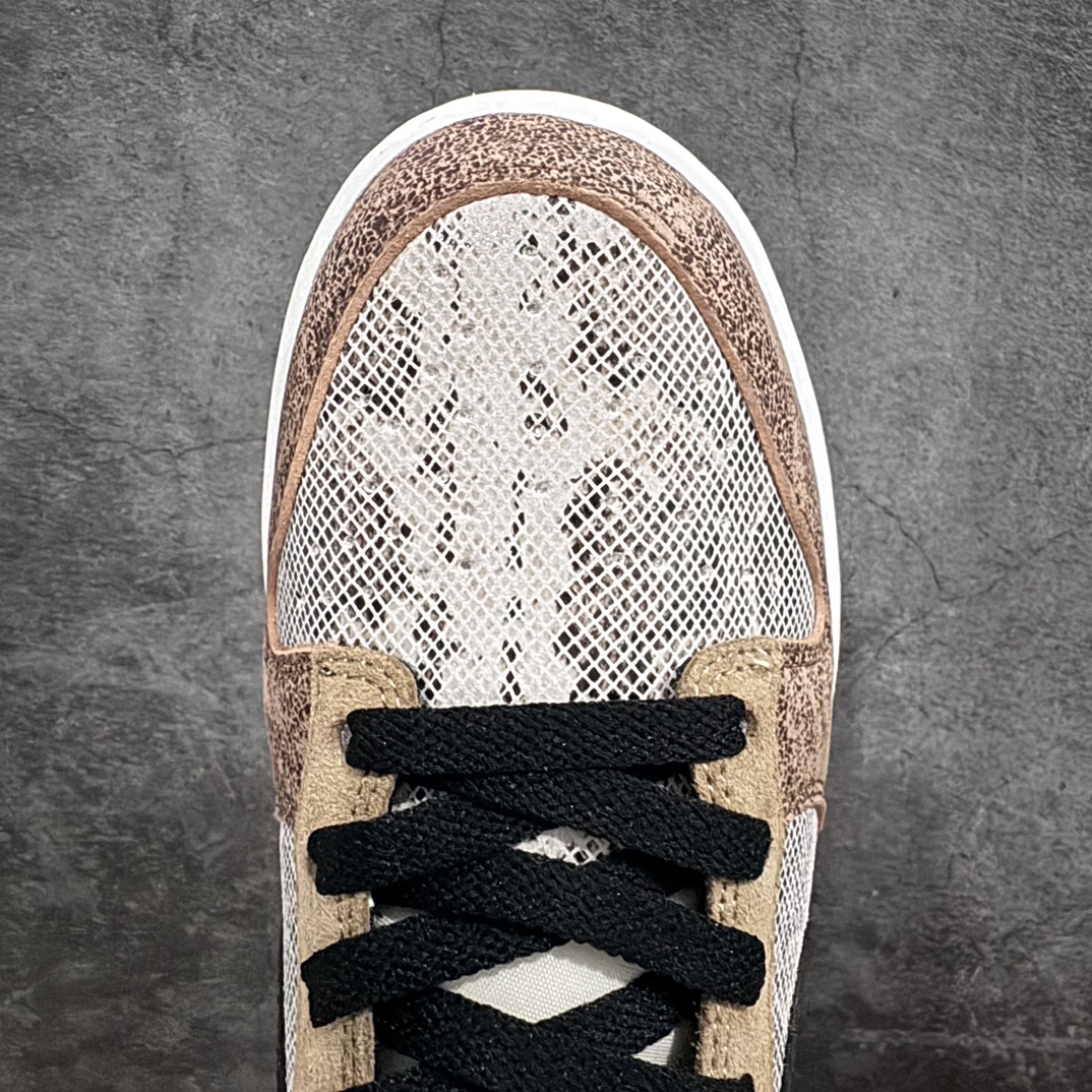 [Pure original L version] Nk Dunk Low limited edition snake pattern mocha SB low-top casual skateboard shoes FJ5434-120