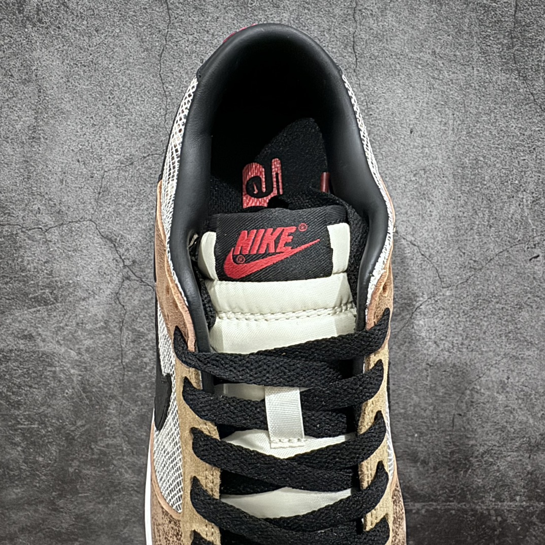 [Pure original L version] Nk Dunk Low limited edition snake pattern mocha SB low-top casual skateboard shoes FJ5434-120