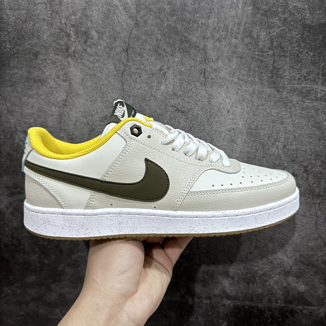 [Pure original] Nike Court Vision Low Small Air Force Light Gray Army Green Casual Sports Shoes FV3630-131