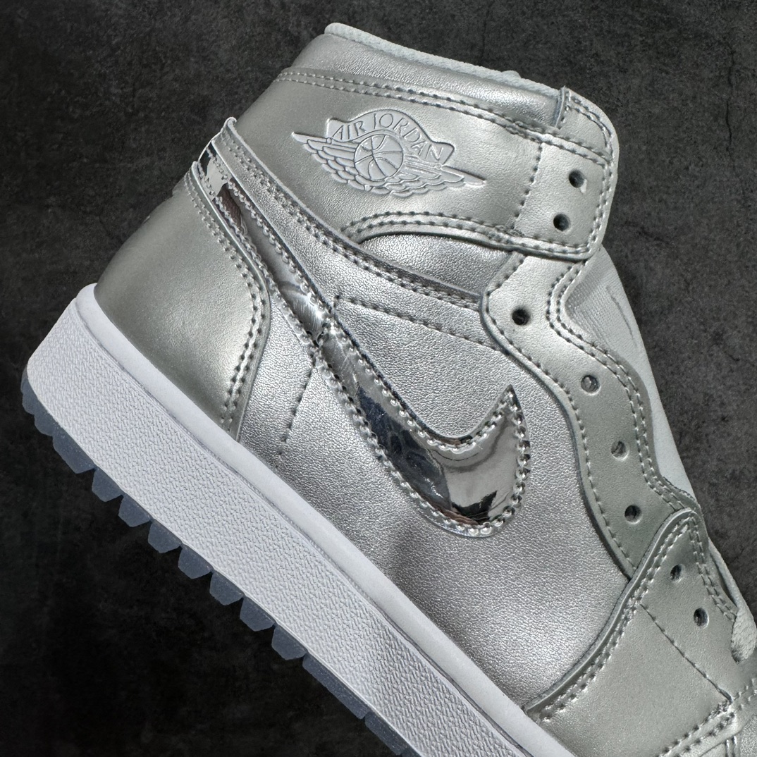 [K version pure original] Air Jordan AJ1 Retro Golf Golf Liquid Silver FD6815-001