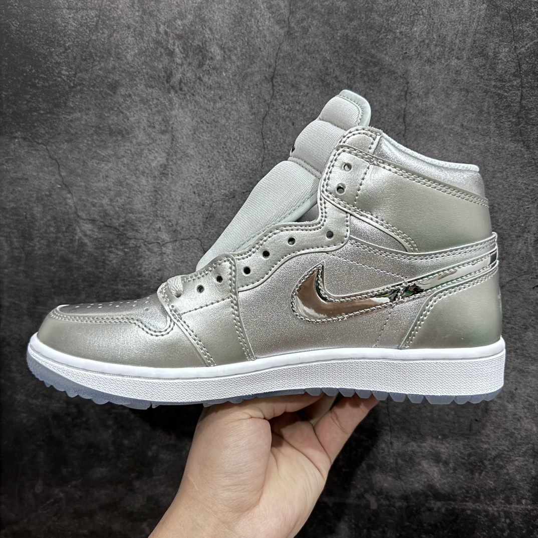 [K version pure original] Air Jordan AJ1 Retro Golf Golf Liquid Silver FD6815-001