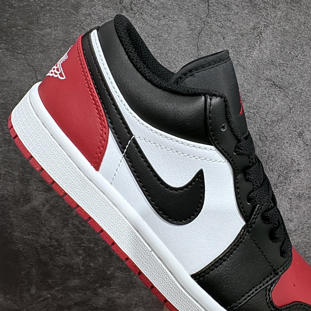 [DT Pure Original] Air Jordan 1 Low ”Bred Toe” AJ1 low-top black and red toe 553558-161