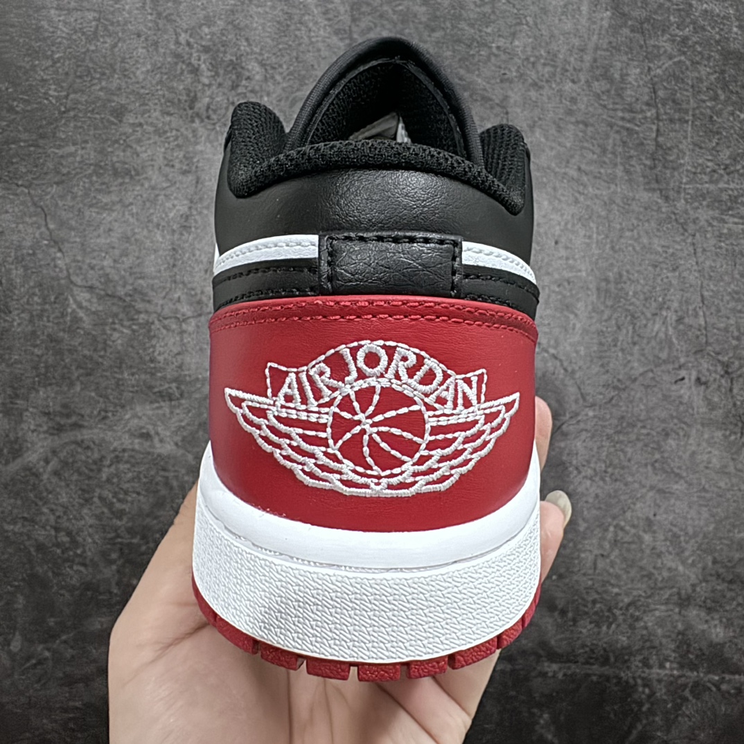 [DT Pure Original] Air Jordan 1 Low ”Bred Toe” AJ1 low-top black and red toe 553558-161