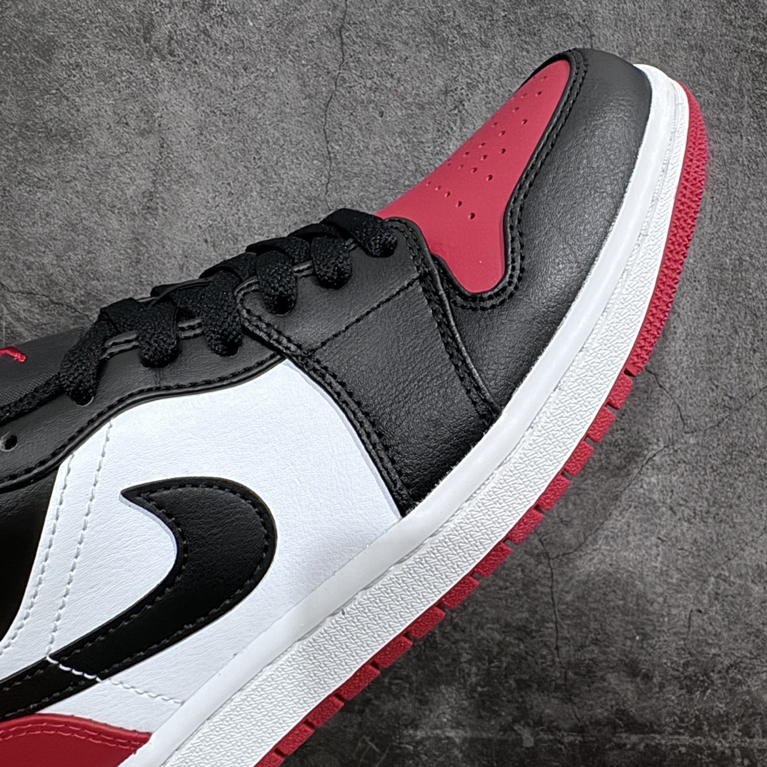 [DT Pure Original] Air Jordan 1 Low ”Bred Toe” AJ1 low-top black and red toe 553558-161