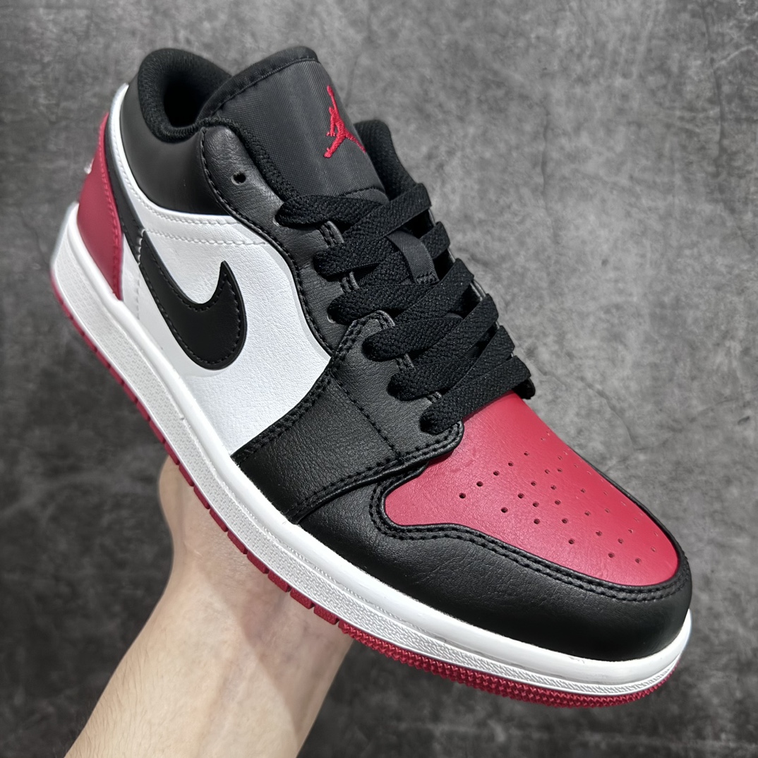 [DT Pure Original] Air Jordan 1 Low ”Bred Toe” AJ1 low-top black and red toe 553558-161