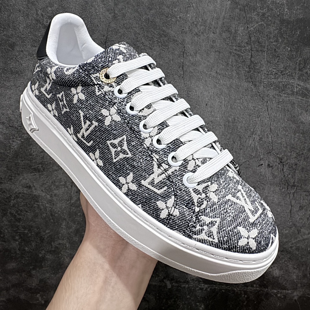 图片[3]-【广东顶级纯原】Louis Vuitton Time Out Low Sneaker LV 舒畅系列休闲松糕锯齿底系列板鞋 配件抽屉礼盒 防尘布袋 身份卡 小票 采用软质粒面头层牛革拼接制成鞋面材质 高密度电脑车线工艺 小牛真皮内里贴附 PU超软脚感乳胶鞋垫 外置隔色厚实橡胶大底 尺码：35-45-选品中心