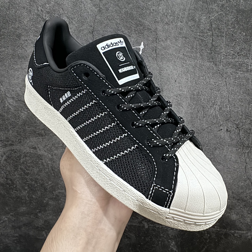 纯原版NEIGHBORHOODCLOTxadidasoriginalsSuperstar防滑耐磨低帮板鞋