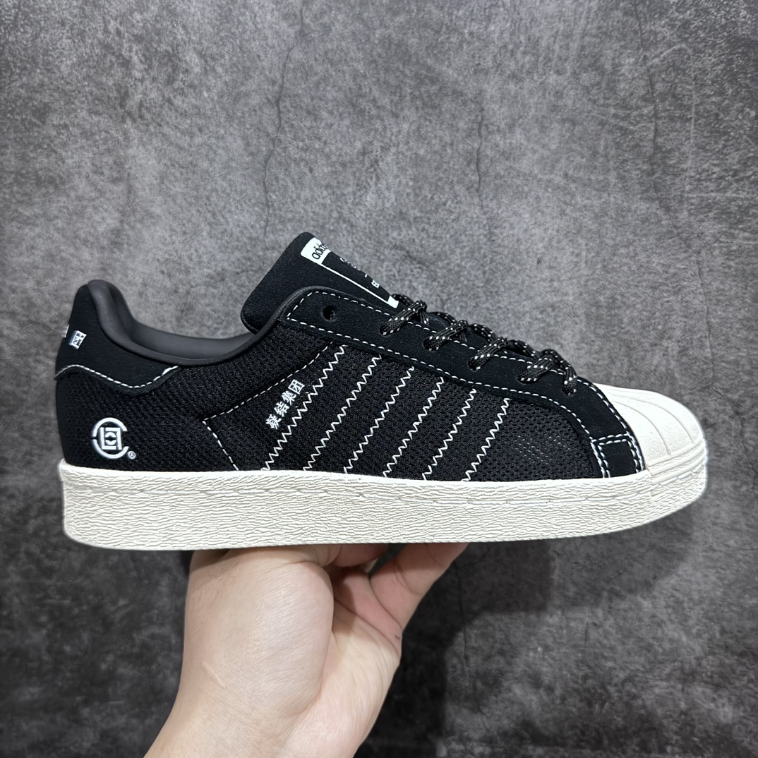 纯原版NEIGHBORHOODCLOTxadidasoriginalsSuperstar防滑耐磨低帮板鞋