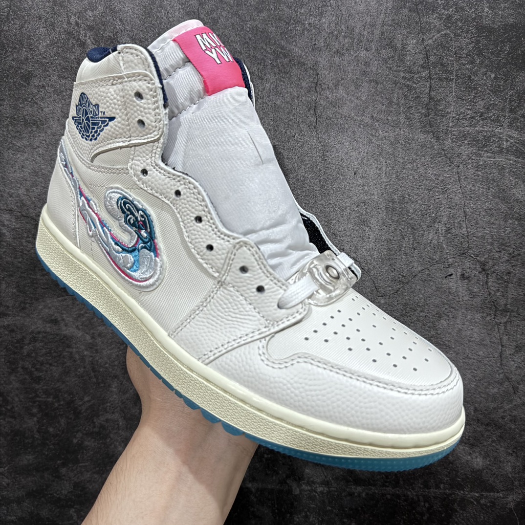 320 【KX版本】Michelle Wie West x Air Jordan 1 High Golf ”Pebble Beach ”乔丹1代蓝刺绣 FV3565-100