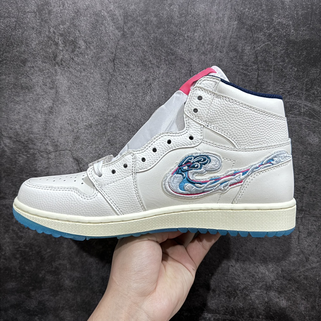 320 【KX版本】Michelle Wie West x Air Jordan 1 High Golf ”Pebble Beach ”乔丹1代蓝刺绣 FV3565-100