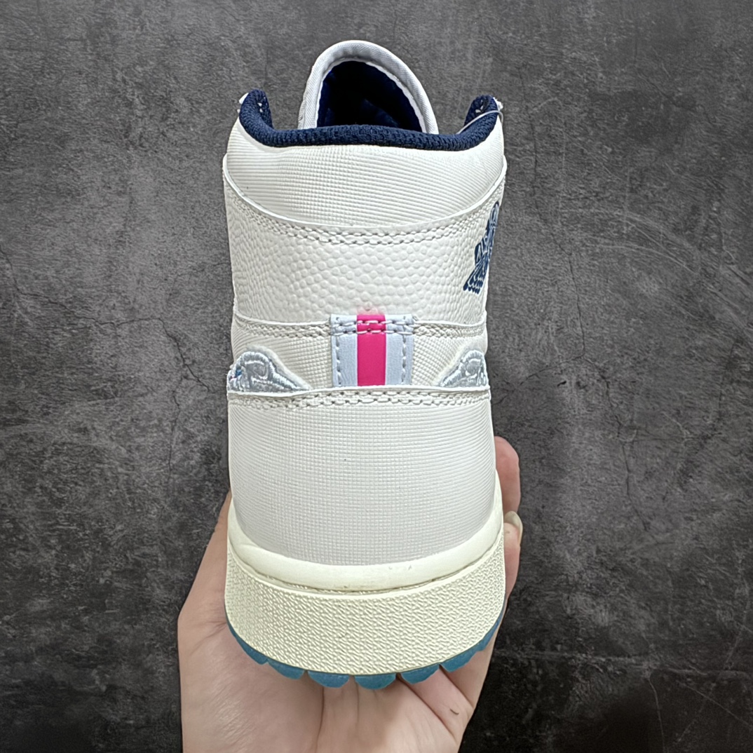 320 【KX版本】Michelle Wie West x Air Jordan 1 High Golf ”Pebble Beach ”乔丹1代蓝刺绣 FV3565-100