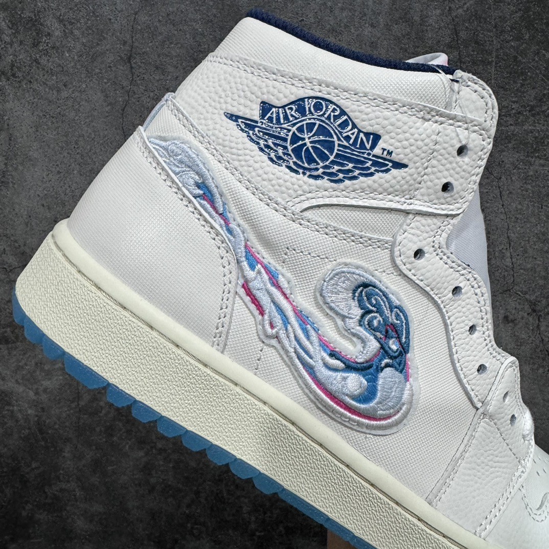 320 【KX版本】Michelle Wie West x Air Jordan 1 High Golf ”Pebble Beach ”乔丹1代蓝刺绣 FV3565-100