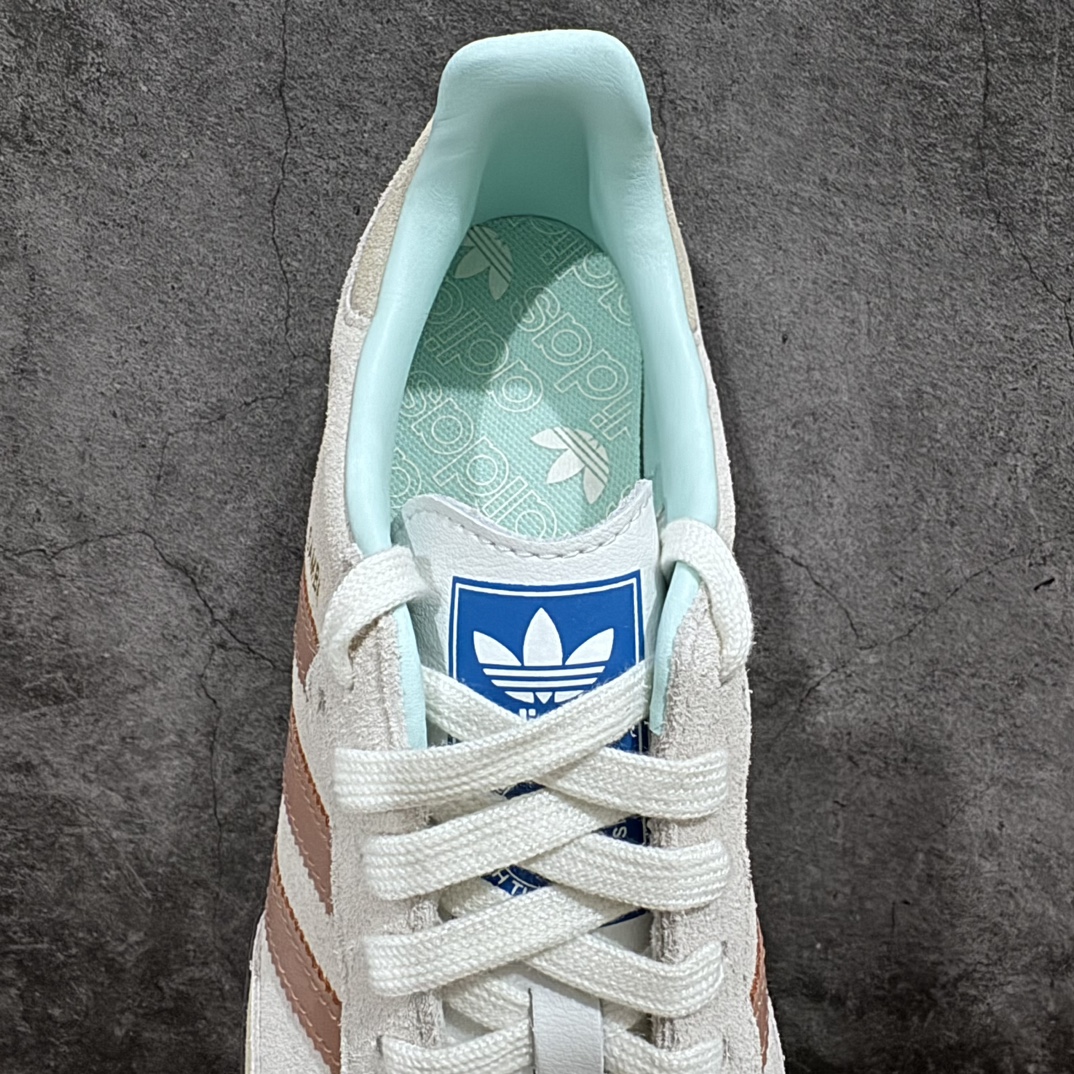 200 【纯原版】Adidas Originals Samba Vegan OG桑巴舞板鞋“浅灰脏粉薄荷绿焦糖底”ID2047