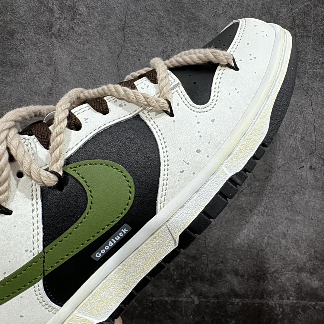 图片[6]-【CS版本】NK SB Dunk Low”Green/Beige“小小熊猫 解构麻绳 绑绳解构风 系列低帮休闲运动滑板板鞋货号：DD1391-100n目前市场品质细节最好的一个版本n清洁度 皮料 细节做工均高于市场其他已出货版 尺码：36 36.5 37.5 38 38.5 39 40 40.5 41 42 42.5 43 44 45 46-莆田鞋批发中心