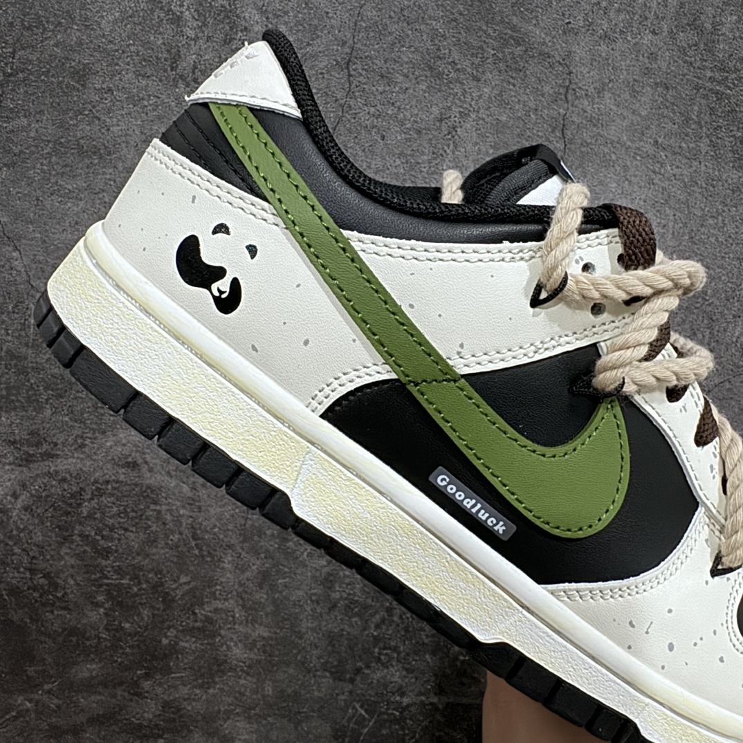 图片[7]-【CS版本】NK SB Dunk Low”Green/Beige“小小熊猫 解构麻绳 绑绳解构风 系列低帮休闲运动滑板板鞋货号：DD1391-100n目前市场品质细节最好的一个版本n清洁度 皮料 细节做工均高于市场其他已出货版 尺码：36 36.5 37.5 38 38.5 39 40 40.5 41 42 42.5 43 44 45 46-莆田鞋批发中心