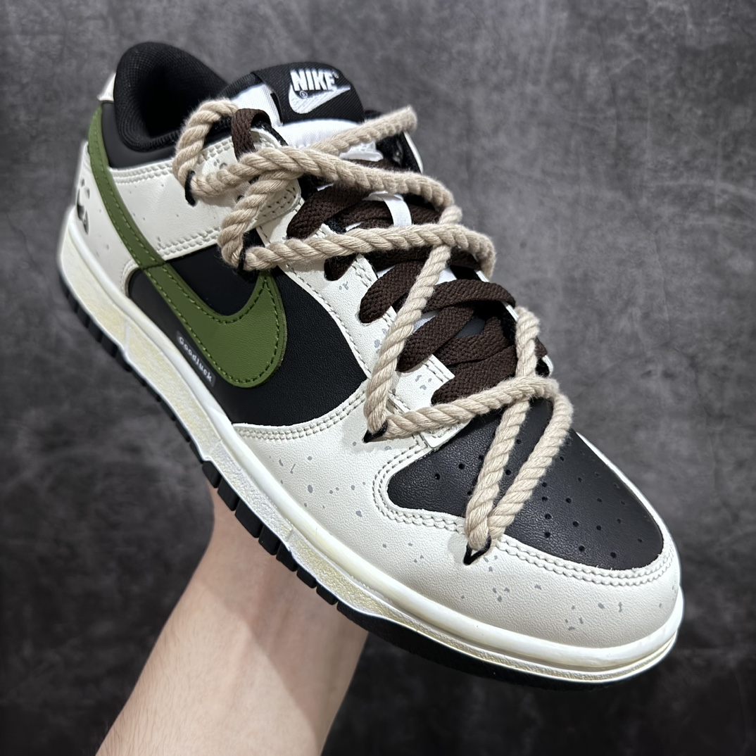 图片[3]-【CS版本】NK SB Dunk Low”Green/Beige“小小熊猫 解构麻绳 绑绳解构风 系列低帮休闲运动滑板板鞋货号：DD1391-100n目前市场品质细节最好的一个版本n清洁度 皮料 细节做工均高于市场其他已出货版 尺码：36 36.5 37.5 38 38.5 39 40 40.5 41 42 42.5 43 44 45 46-莆田鞋批发中心